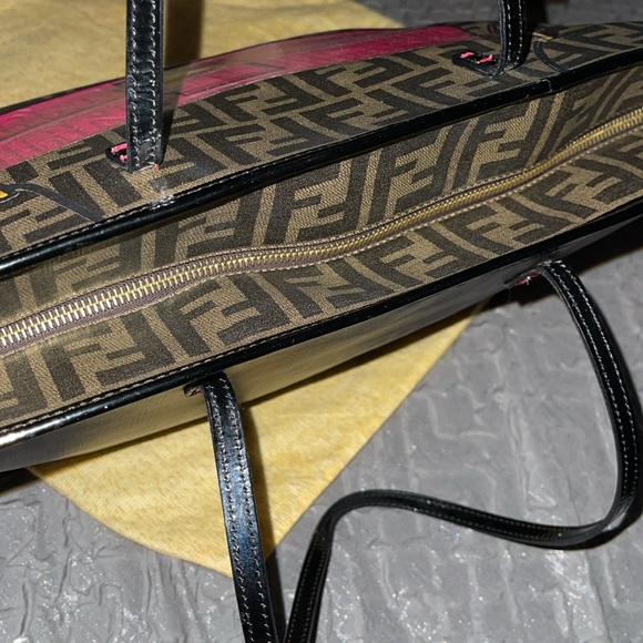 Preloved Fendi leather Zucca bag pristine condition comes with dust. - Picture 11 of 16